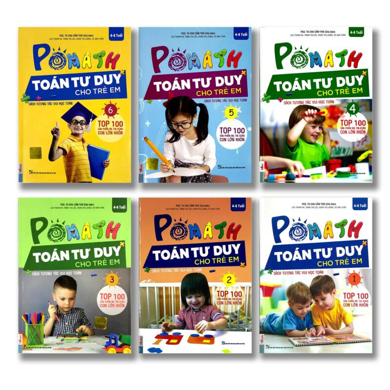 Toán tư duy cho trẻ em Pomath (6 cuốn)