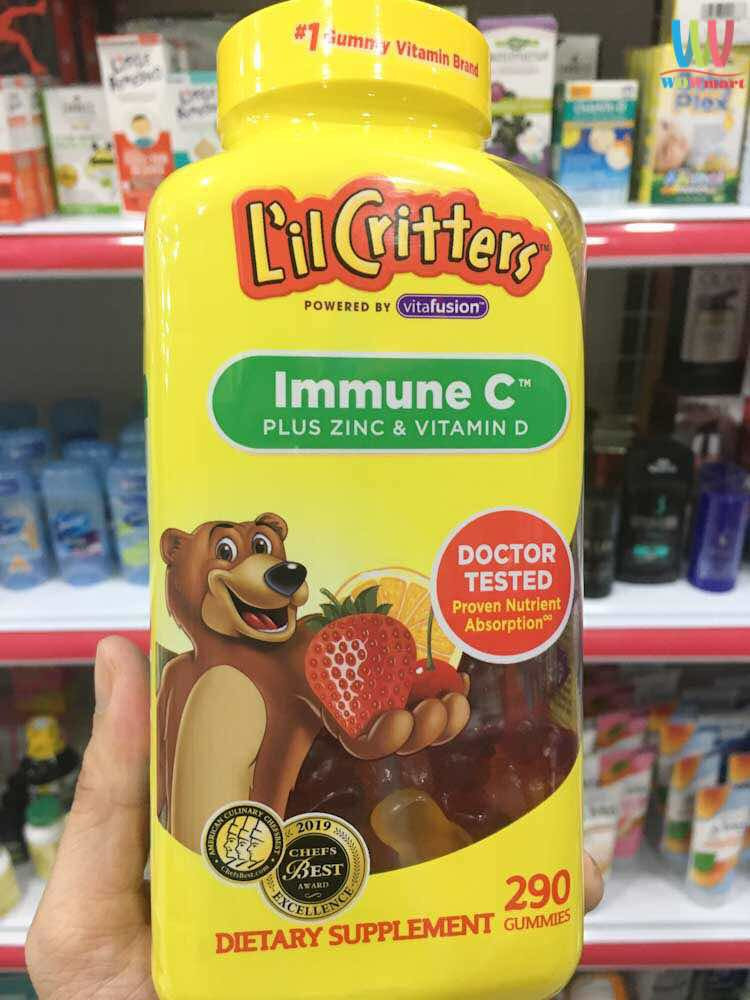 Viên kẹo dẻo Immune C™ Plus Zinc and Vitamin D cho trẻ
