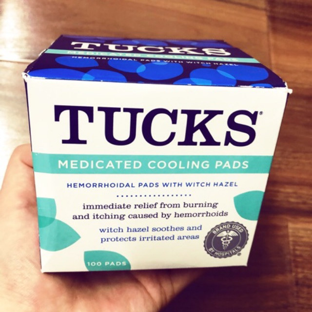 Miếng dán lạnh Tucks giảm đau sau sinh 100 miếng