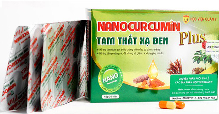 Nano curcumin tam thất xạ đen Plus