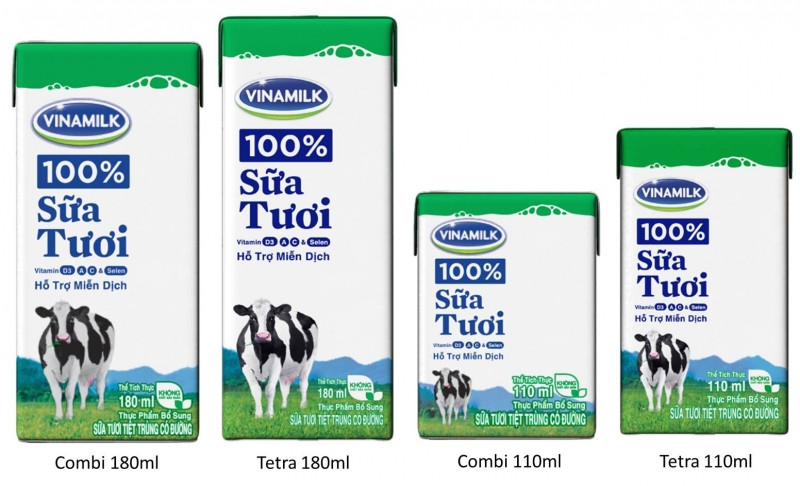 Sữa nước Vinamilk đạt chất lượng tiêu chuẩn 3 không của EFSA Châu Âu.
