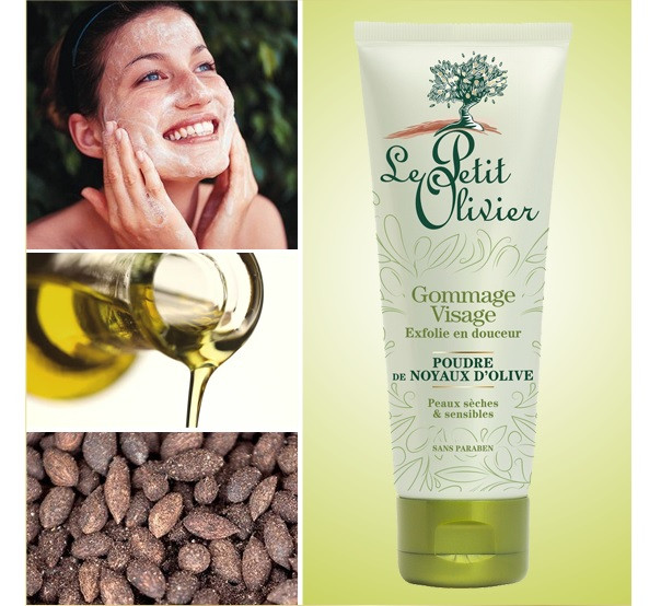 Le Petit Olivier Facial Scrub Gently Exfoliates with Olive Pit Powder – Dry and Sensitive Skin