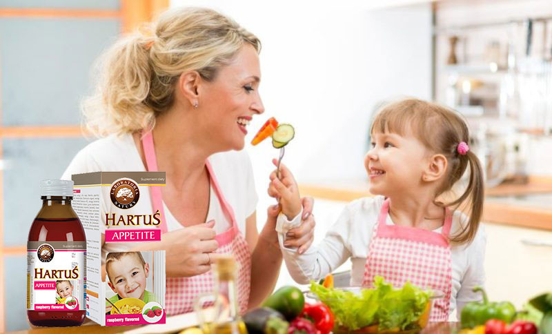 Siro Hartus Appetite là sự kết hợp độc đáo giữa các vị thảo dược và các vitamin quan trọng giúp tăng chuyển hóa và hấp thu dưỡng chất cải thiện chứng biếng ăn, giúp các bé thèm ăn tự nhiên và ăn ngon miệng, và ăn nhanh hơn.