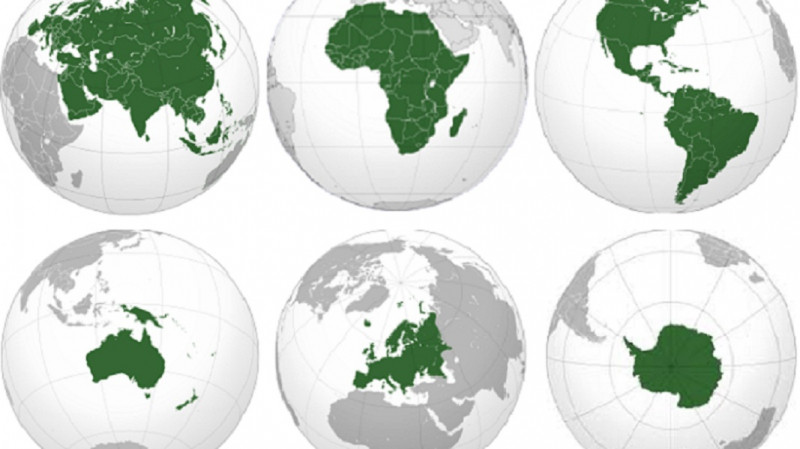 Các lục địa mà chúng ta thấy ngày nay như: Bắc Mỹ, Nam Mỹ, Châu Phi, Châu Âu, Châu Á, Châu Úc và Nam Cực
