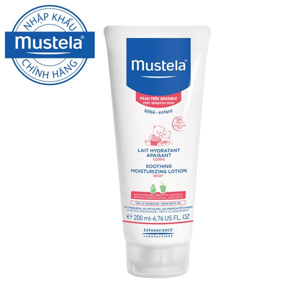 Sữa dưỡng da toàn thân Mustela cho trẻ sơ sinh & em bé da khô 200ml