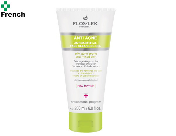 Floslek Antibacterial face cleansing gel 200ml (Sữa rửa mặt cho da dầu)