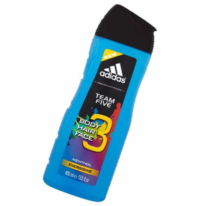 Sữa tắm gội toàn thân Tây Ban Nha Adidas Team Five Body Hair Face loại 400ml