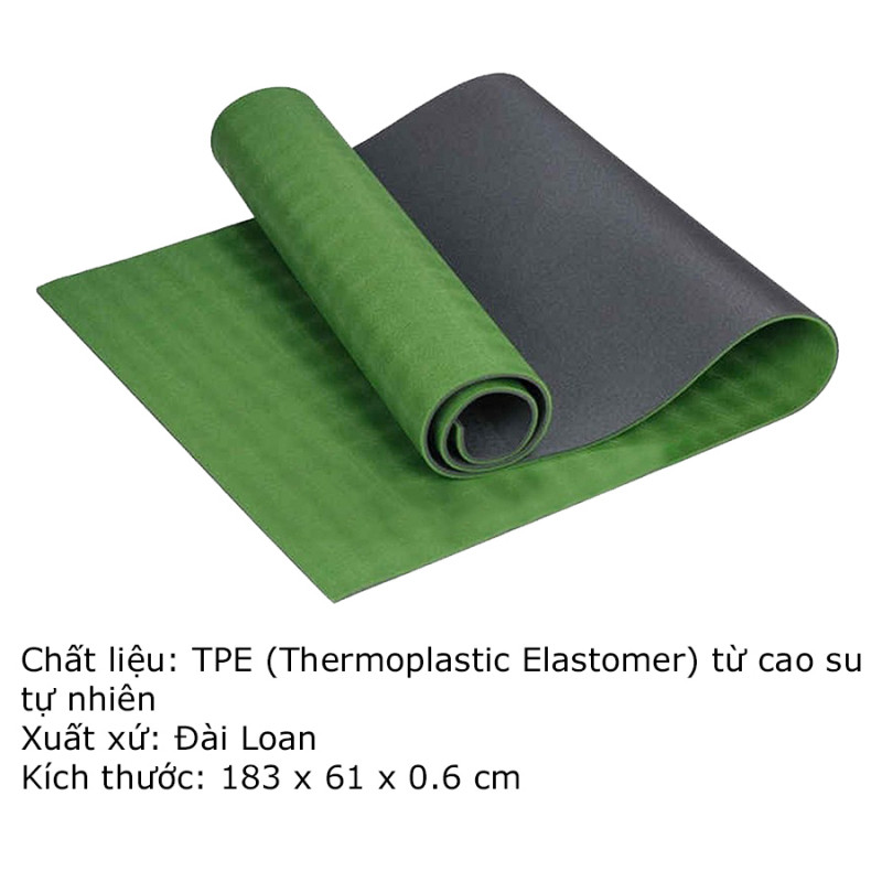 Thảm Yoga Relax TPE 6 ly (2 lớp)