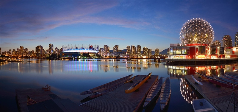 Một góc thành phố duyên hải Vancouver.