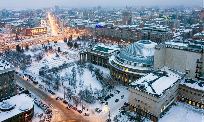 Mùa đông ở thành phố Novosibirsk