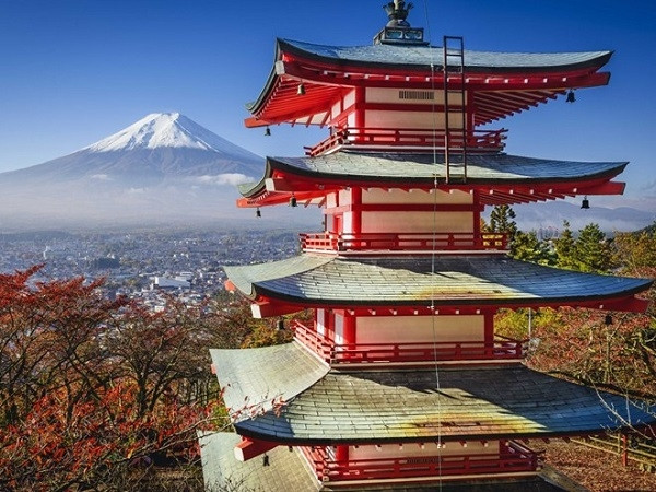 Bạn có thể chiêm ngưỡng vẻ đẹp núi Phú Sĩ từ thành phố