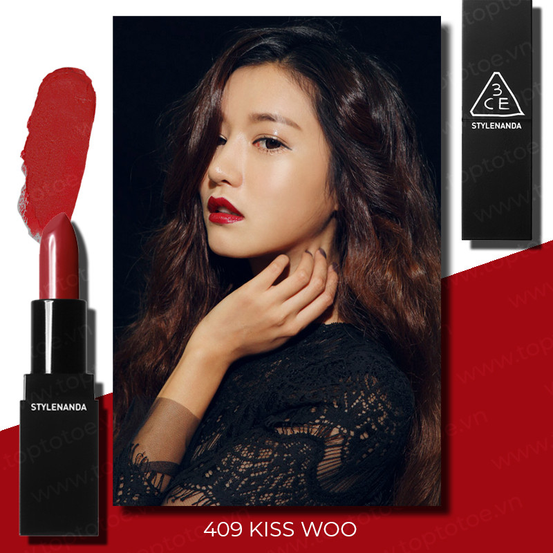 Son 3CE Lip Color matte màu #Kiss Woo