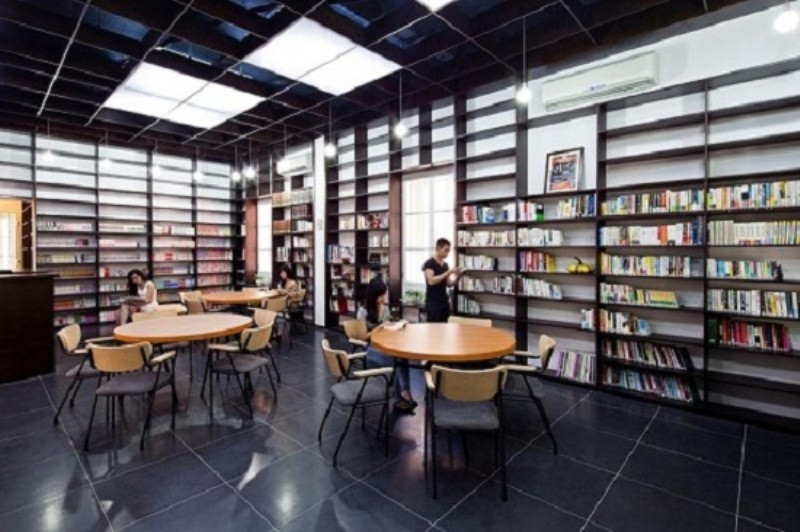 Không gian thư viện Japan Foundation mang đậm phong cách Nhật Bản