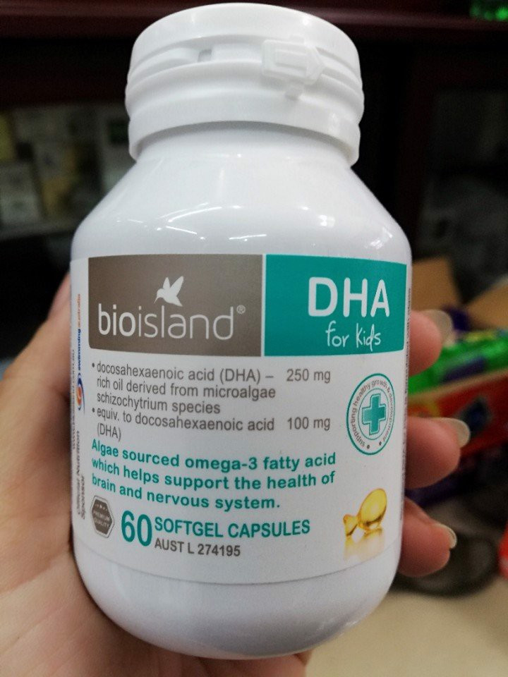 Dầu cá Bio Island DHA của Úc phát triển trí não cho bé (60 viên)