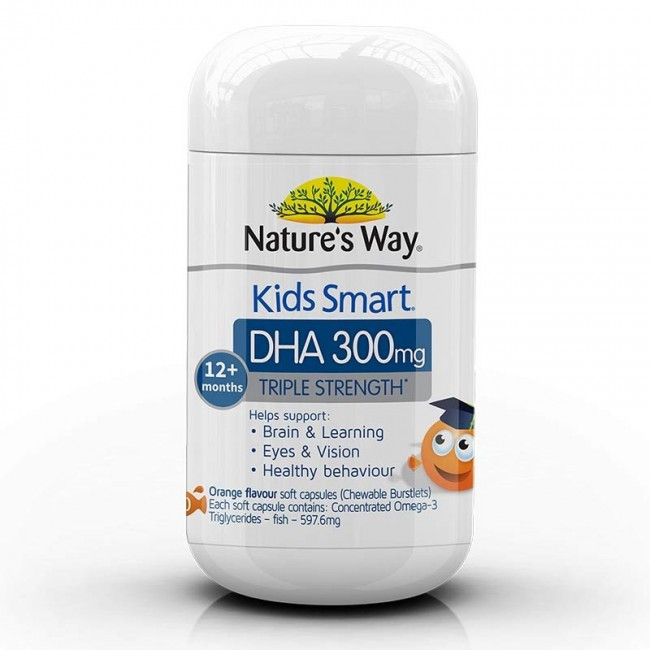 Kẹo bổ sung DHA cho bé Nature’s Way Kids Smart DHA 300mg 50 viên