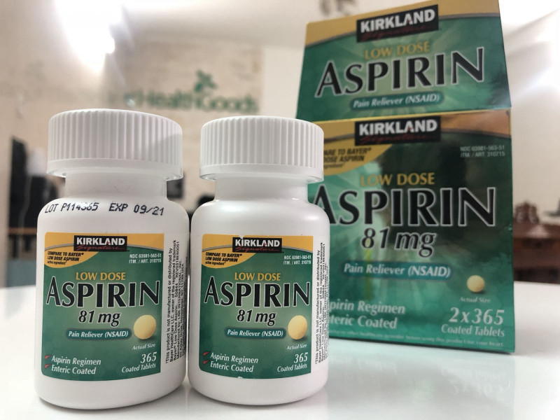 Thực phẩm chức năng Viên uống giảm đau Kirkland Low Dose Aspirin của Mỹ 2x365 viên