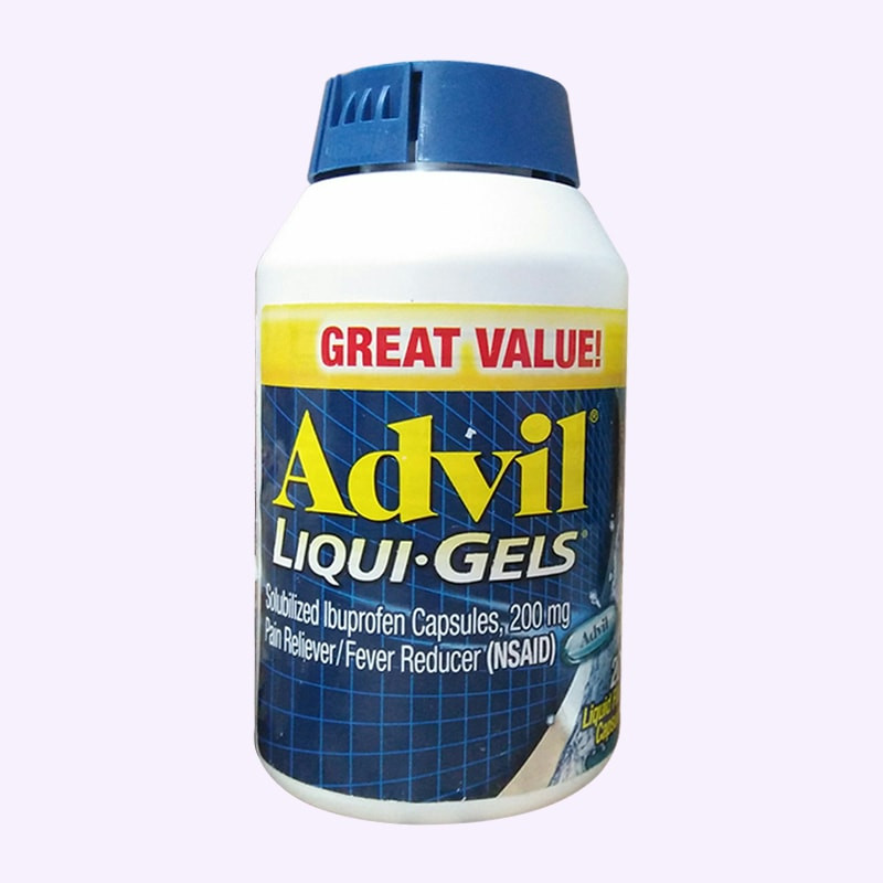 Thực phẩm chức năng Viên uống giảm đau Advil Liqui Gels 200mg hộp 200 viên của Mỹ