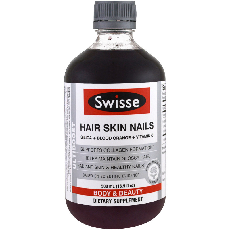 Đẹp da móng tóc dạng nước Swisse Ultiboost Hair Skin Nails Liquid 500ml