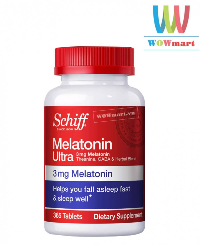 Viên uống trị mất ngủ Schiff Melatonin Ultra 3mg 365 viên của Mỹ