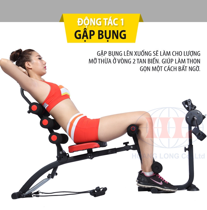 Máy tập cơ bụng tổng hợp New Six Pack Care đạp chân