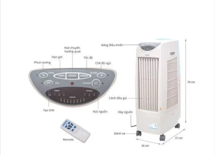 Quạt hơi nước Aqua AREF - B100MK3A