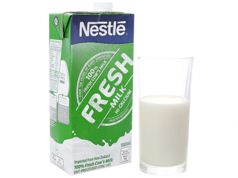 Hộp sữa tươi nguyên chất tiệt trùng Nestle Fresh Milk 1L
