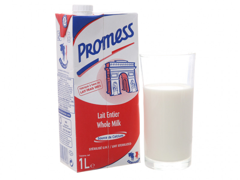 Sữa tươi tiệt trùng nguyên kem Promess Whole Milk hộp 1 lít