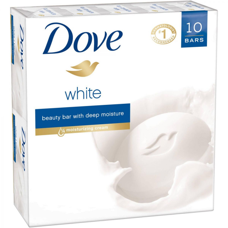 ﻿Xà phòng tắm Dove nhẹ nhàng lấy đi bụi bẩn, tạp chất, vi khuẩn và dầu nhờn trên da, trả lại làn da sạch sẽ, tươi mới.