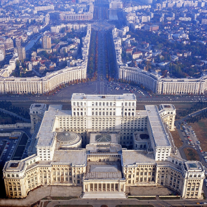 Palace of the Parliament được xây dựng tại vùng đất Bucharest