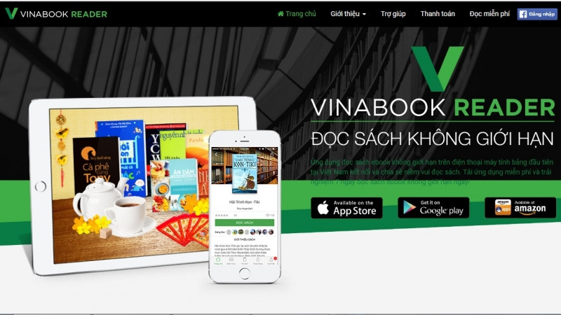Website của Vinabook Reader