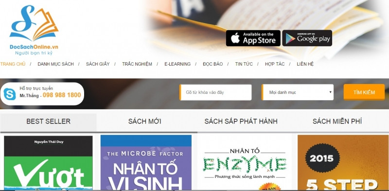 Website của Docsachonline.vn