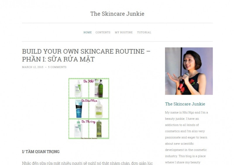Trang Web chính thức của The skincare Junkie