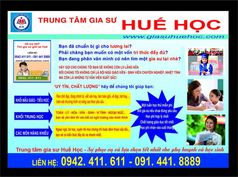 Trung tâm gia sư Huế Học