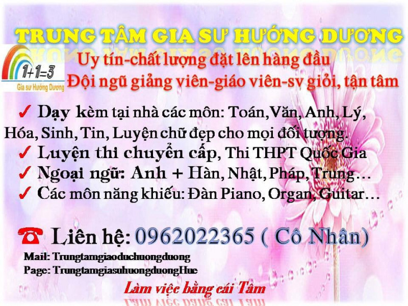 Trung tâm gia sư Hướng Dương