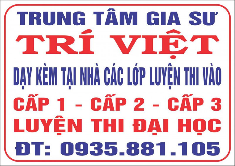 Trung tâm gia sư Trí Việt