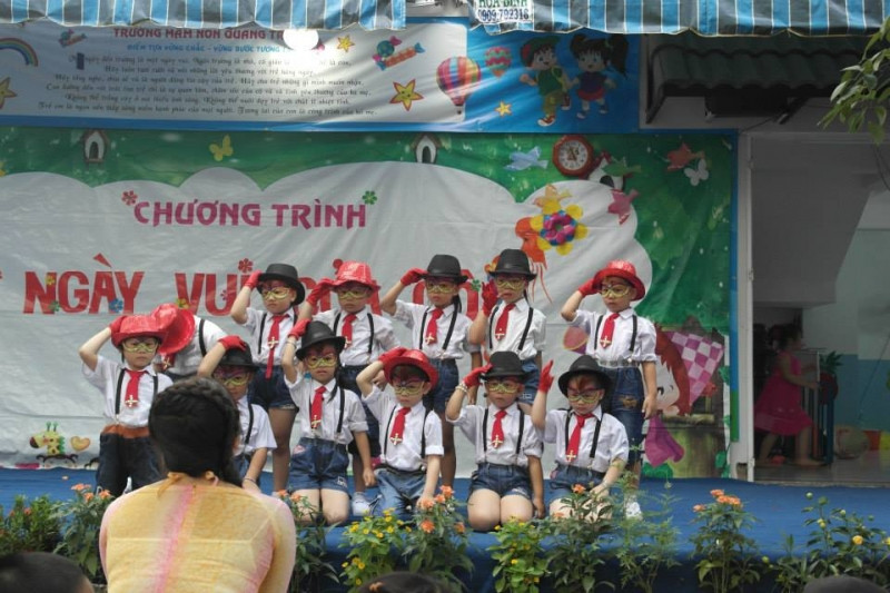 Trẻ ở Trường Mầm non Tư thục Quang Trung