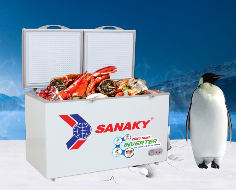 Tủ đông mát Inverter Sanaky VH-2899W3 giúp thực phẩm tươi ngon