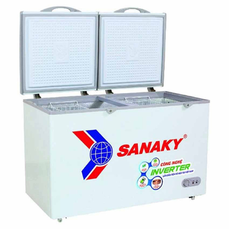 Tủ đông Sanaky Inverter VH-5699HY3 dung tích lớn, lòng tủ sâu đựng dược khối thực phẩm lớn
