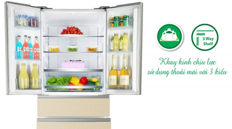 Ngăn trữ thực phẩm của tủ lạnh Aqua AQR-IFG55D 455 lít cho phép người dùng có thể điều chỉnh nhiều mức nhiệt độ khác nhau