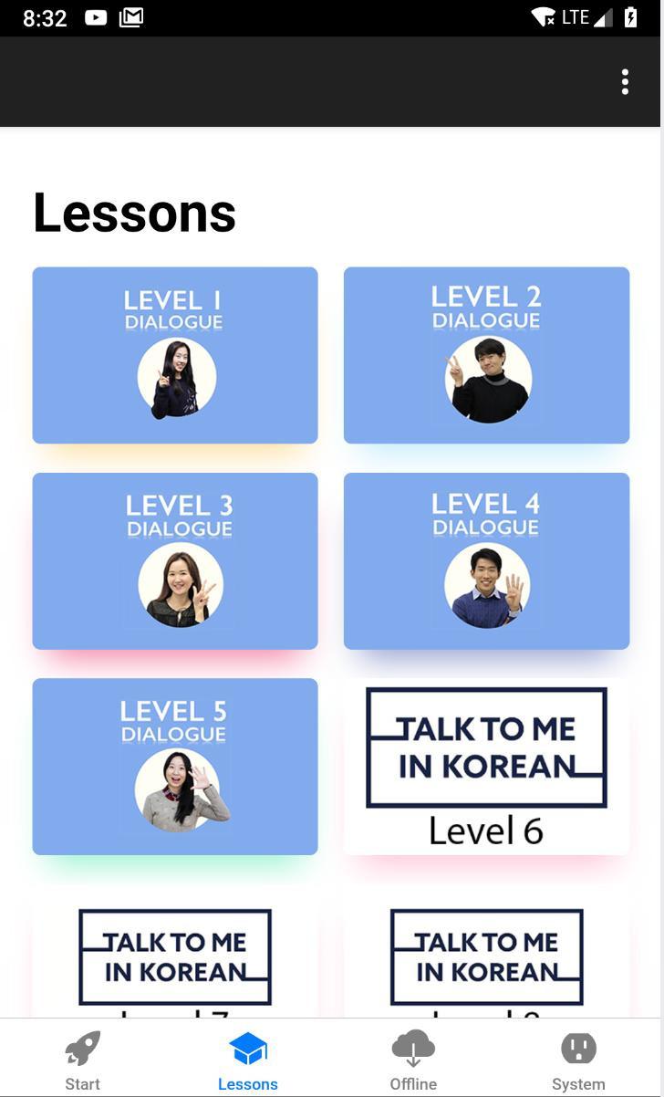 Nhiều bài học đa dạng cùng Ứng dụng học tiếng Hàn KORLINK