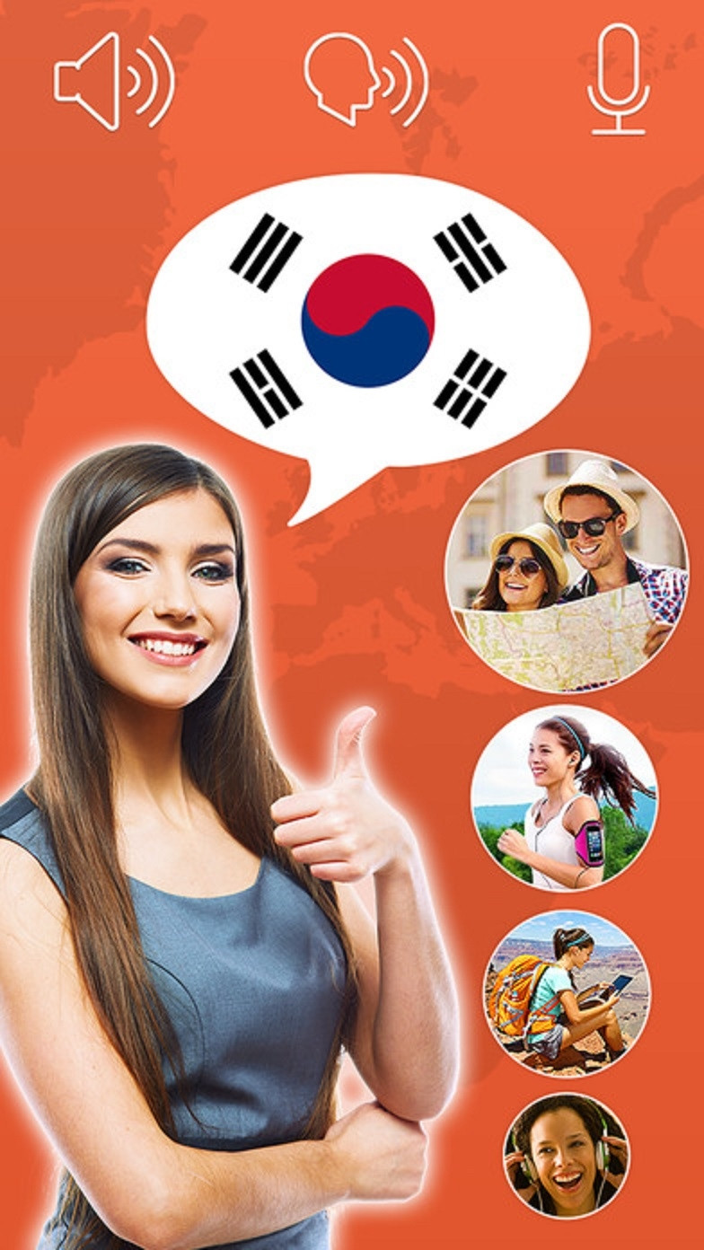 Giao diện của ứng dụng Học tiếng Hàn Quốc - Mondly