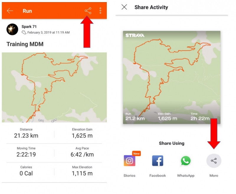 Ứng dụng tập luyện Strava to Relive