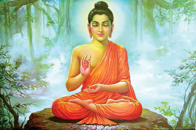 Đức Phật Thích Ca Mâu Ni ngồi kiết già-Giáo chủ cõi Ta Bà-Người sáng lập Phật giáo