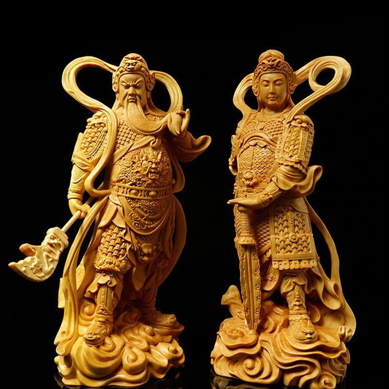 Chùa người Hoa thường dùng hình, tượng Ngài Quan Thánh Đế Quân chung với Ngài Vi Đà thay cho Ngài Tiêu Diện