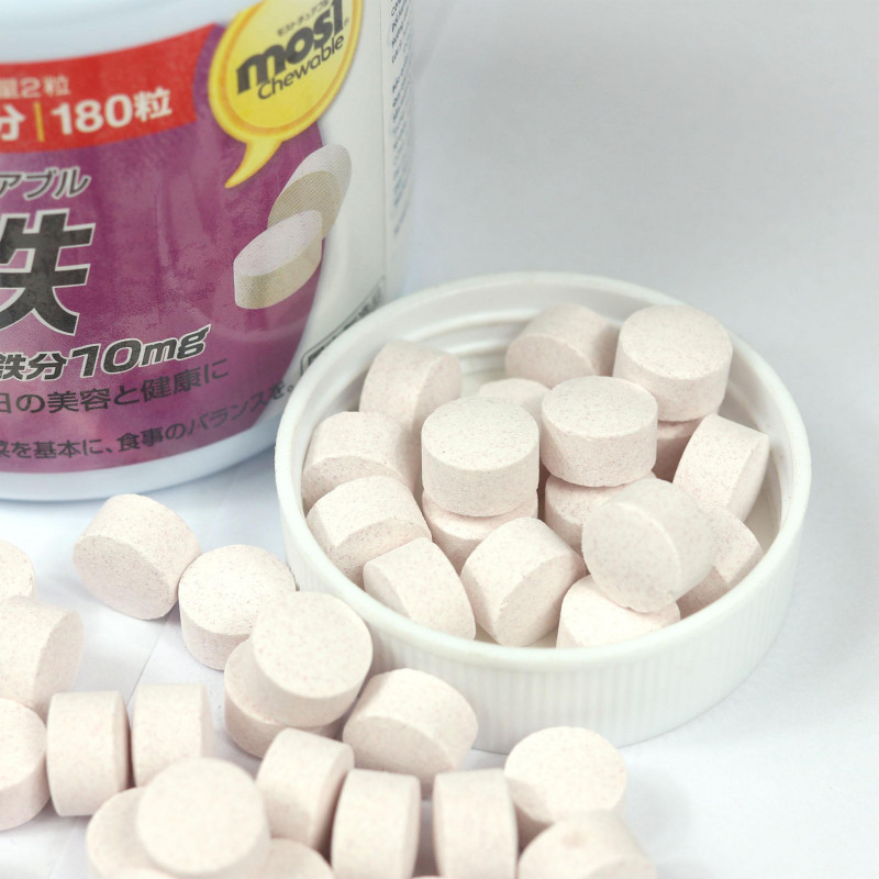 Viên sắt Acid Folic orihiro Most Chewable Iron Nhật Bản bổ sung hàm lượng sắt cần thiết cho cơ thể phụ nữ trong giai đoạn mang thai