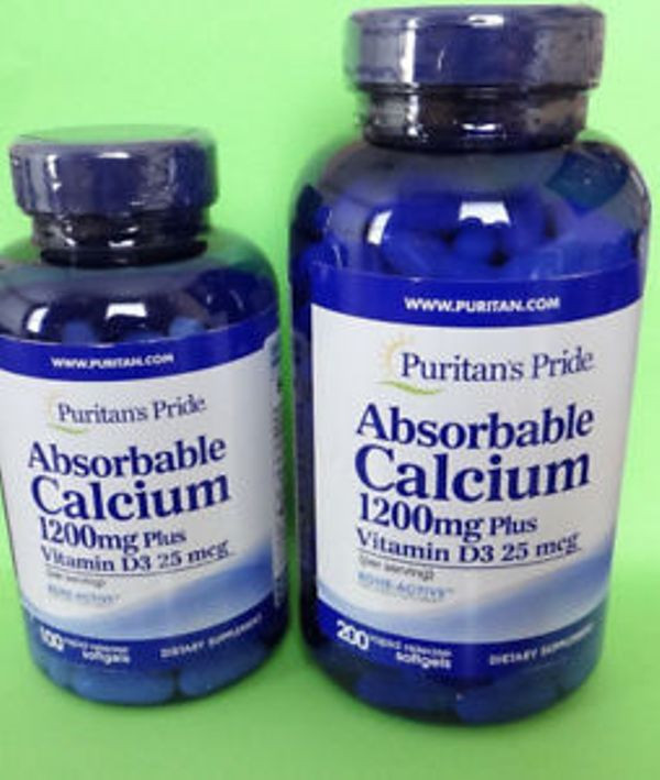 Viên uống bổ sung Canxi hàm lượng cao Absorbable calcium 1200mg plus vitamin D3 25mcg