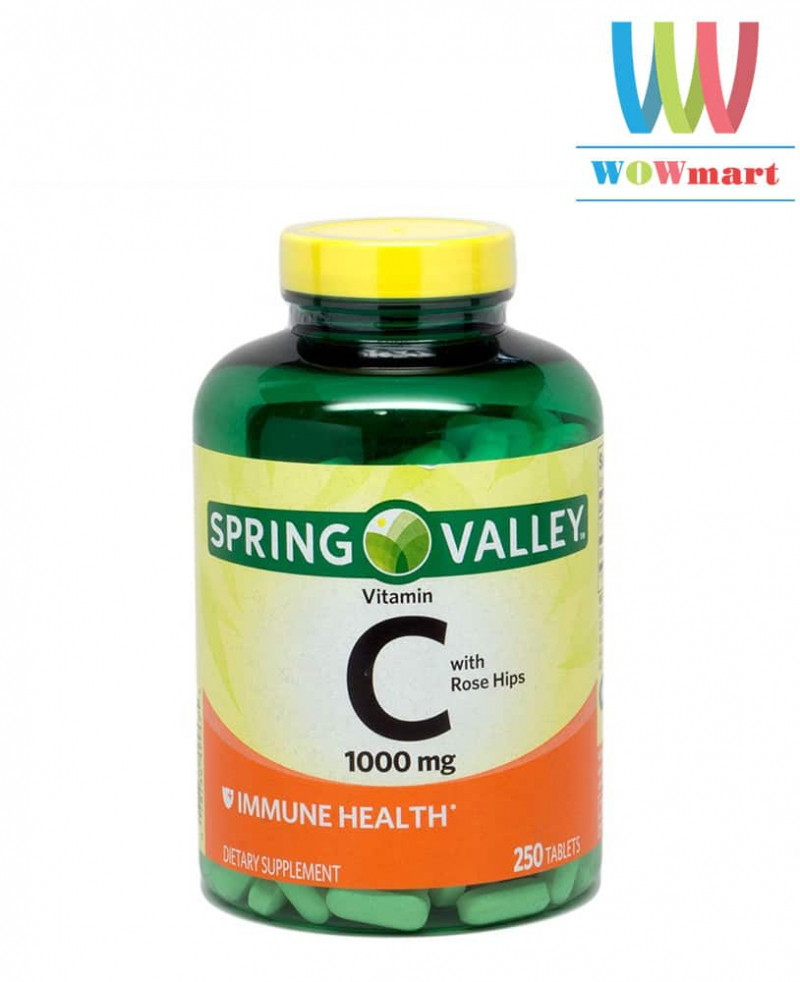 Viên uống bổ sung vitamin C Spring Valley Vitamin C 1000mg 250 viên: