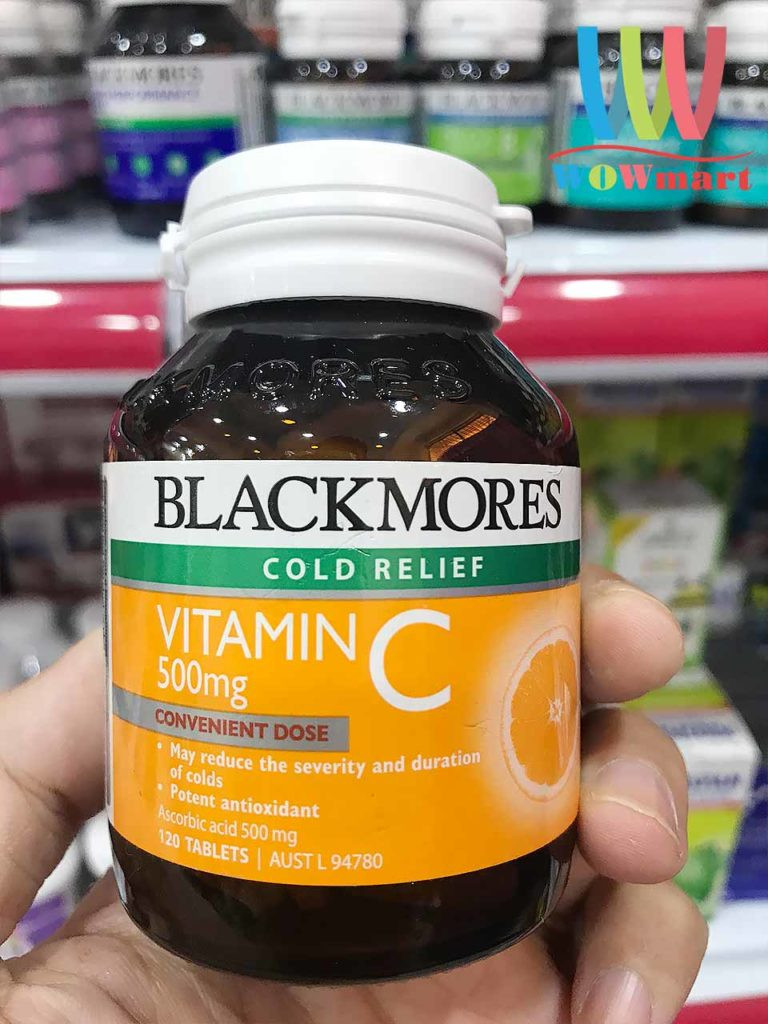 Viên uống tăng sức đề kháng Blackmores Vitamin C 500mg Cold Relief 120 viên: