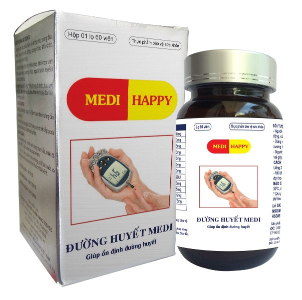 Hỗ trợ trị bệnh tiểu đường - Đường huyết Medi Happy