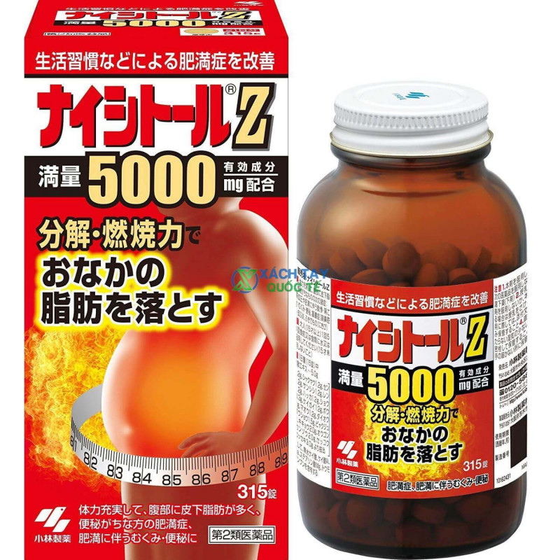 Thuốc giảm mỡ bụng Naishituro Z 5000mg Kobayashi